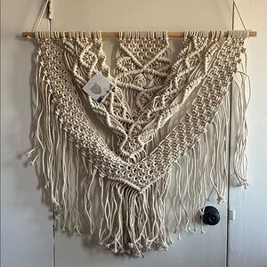 Handcrafted Cream Macrame Wall Hanging